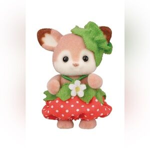 Calico Critters- Aster Cutie Collectible Very Berry Strawberry babies, baby Deer